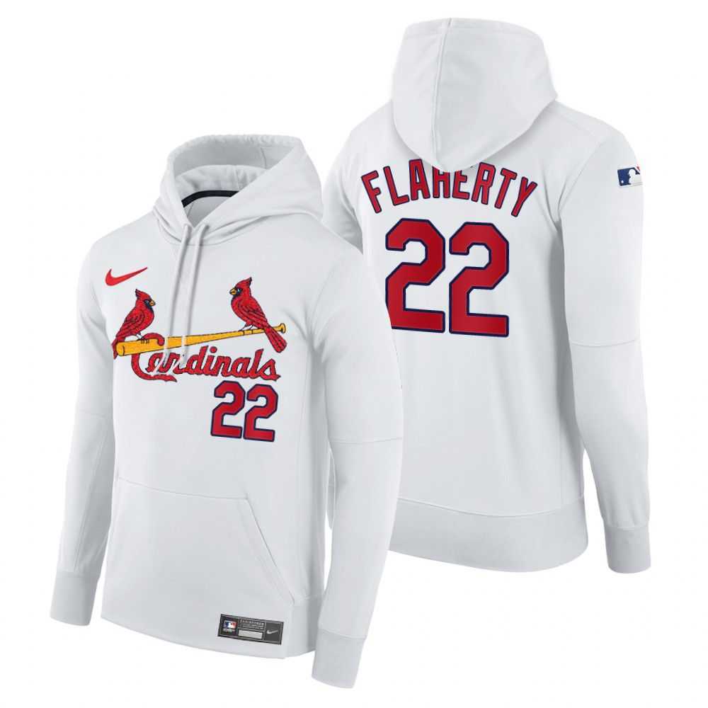 Men St.Louis Cardinals 22 Flaherty white home hoodie 2021 MLB Nike Jerseys